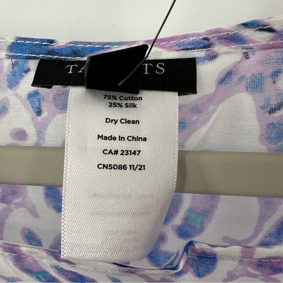 Talbots Watercolor Cover-up Poncho Blouse Size L - Picture 4 of 6